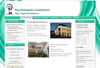 Webové stránky psychologické ambulance